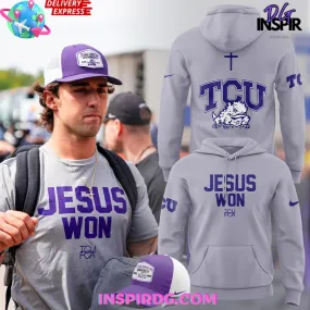 -TCU Football Jesus Won Victory 2024 Hoodie