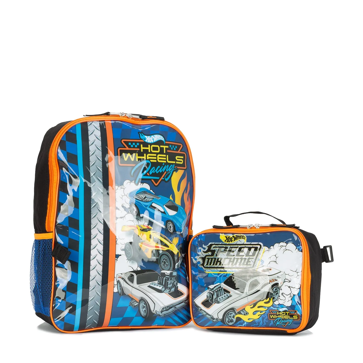 2 PC Hot Wheels Backpack Lunch Set