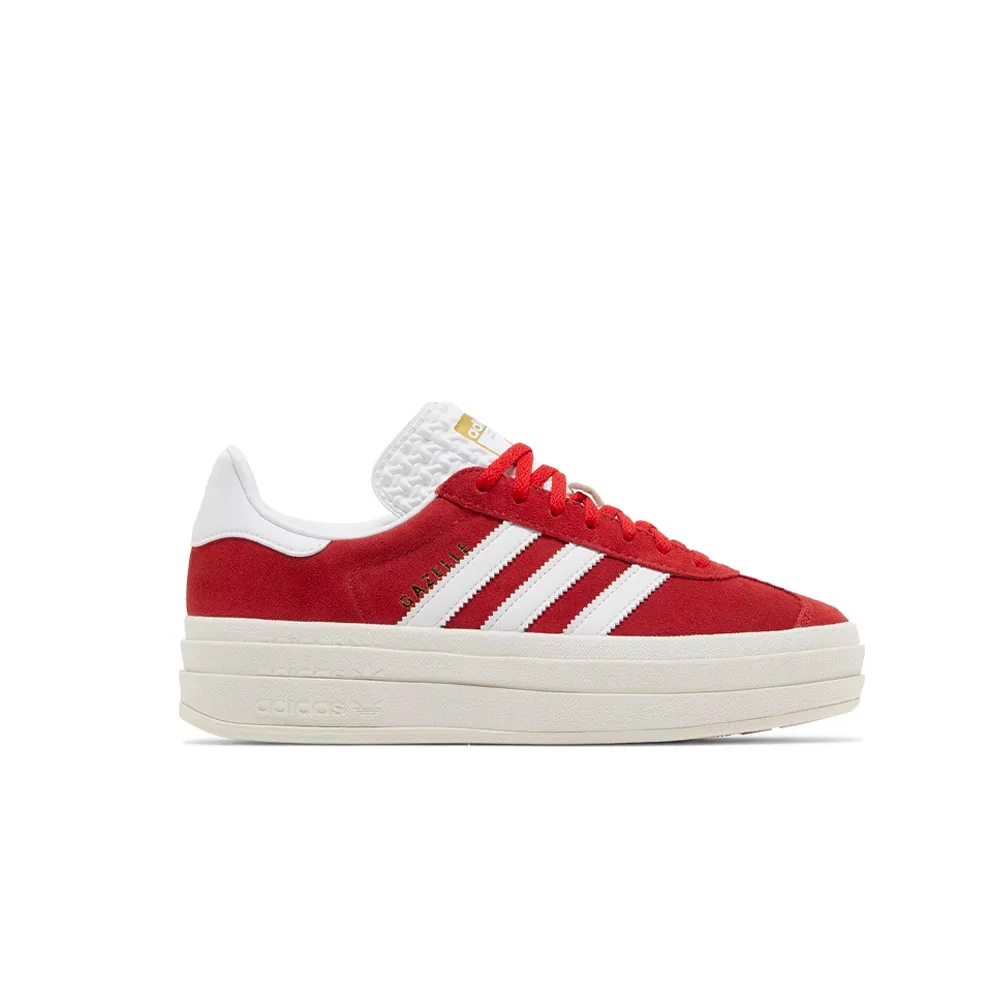 Adidas Gazelle Bold Sneakers Red / Cloud White / Gold Metallic ID6990