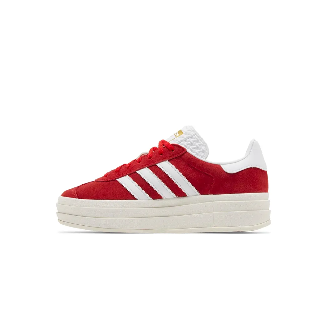 Adidas Gazelle Bold Sneakers Red / Cloud White / Gold Metallic ID6990