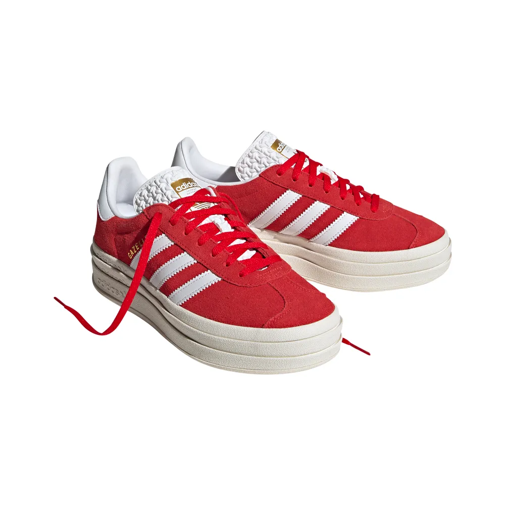 Adidas Gazelle Bold Sneakers Red / Cloud White / Gold Metallic ID6990