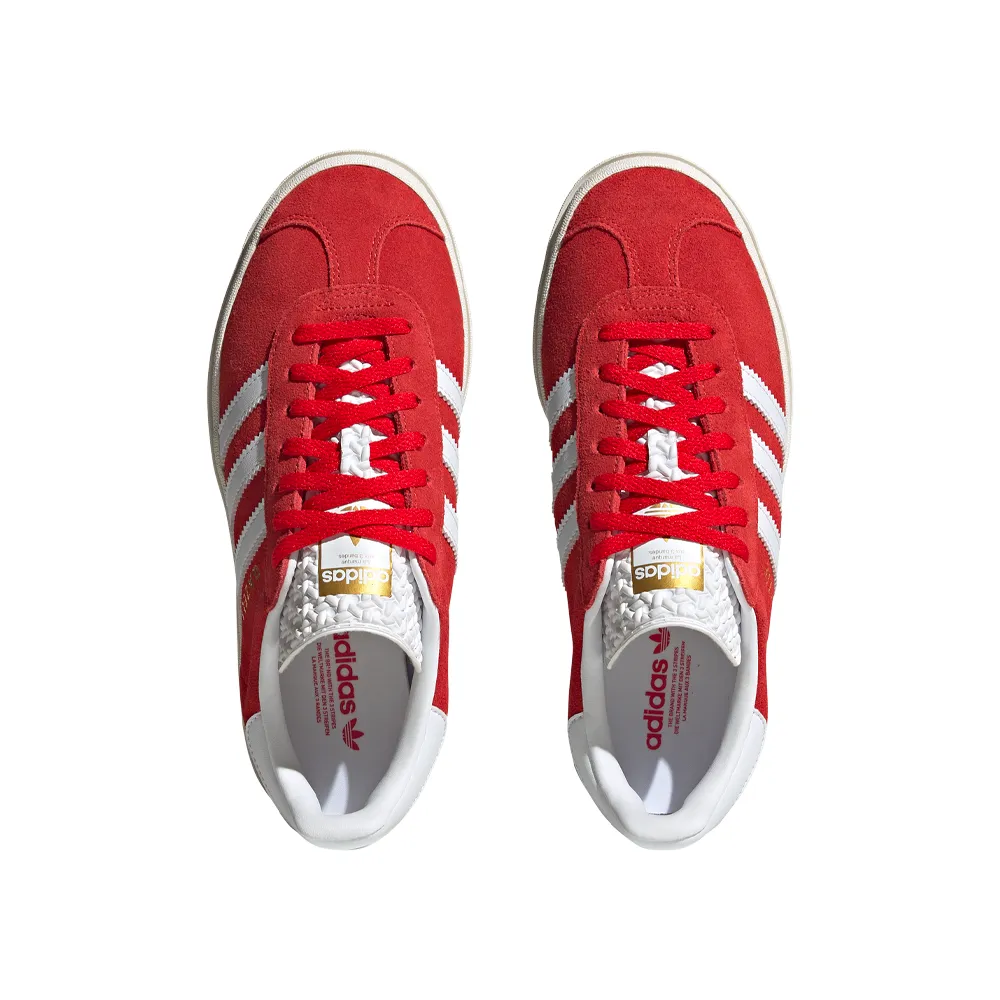 Adidas Gazelle Bold Sneakers Red / Cloud White / Gold Metallic ID6990