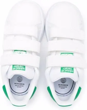 Adidas Kids touch-strap low-top sneakers White