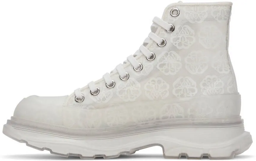 Alexander McQueen Off-White Print Tread Slick High Sneakers