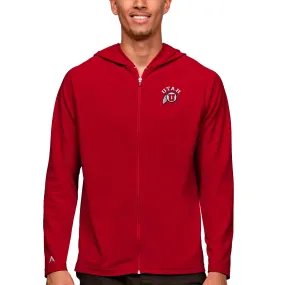 Antigua Utah Utes Red Legacy Full-Zip Hoodie