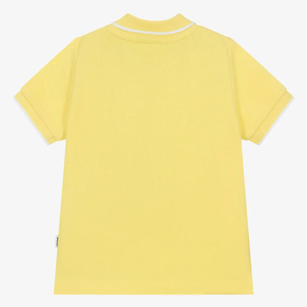 Baby Boys Yellow Cotton Polo Shirt