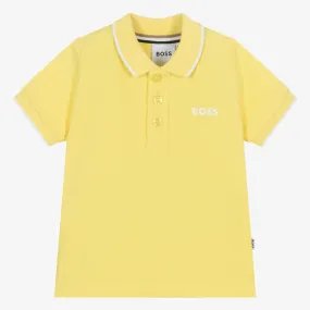 Baby Boys Yellow Cotton Polo Shirt