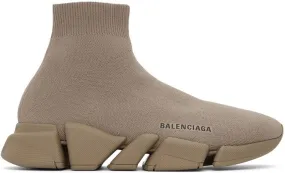 Balenciaga Taupe Speed 2.0 Sneakers