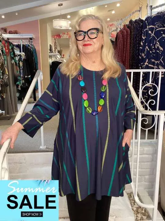 BIANCA TUNIC - BLUE TIKKA