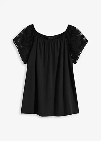 bonprix Broderie Sleeve Tunic | Kaleidoscope