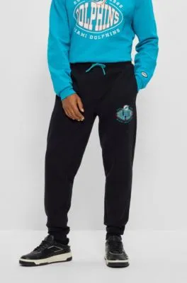 BOSS x NFL cotton-blend tracksuit bottoms with collaborative branding