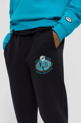 BOSS x NFL cotton-blend tracksuit bottoms with collaborative branding