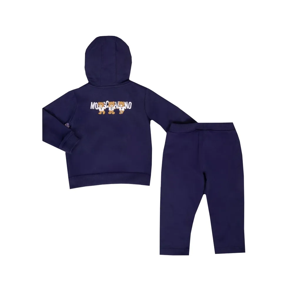 Boys Blue Baby Full Zip Bear Tracksuit