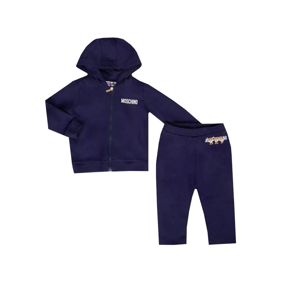 Boys Blue Baby Full Zip Bear Tracksuit