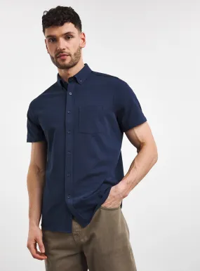 Buy JACAMO Button Down Pique Shirt Navy 21 | Workwear | Tu