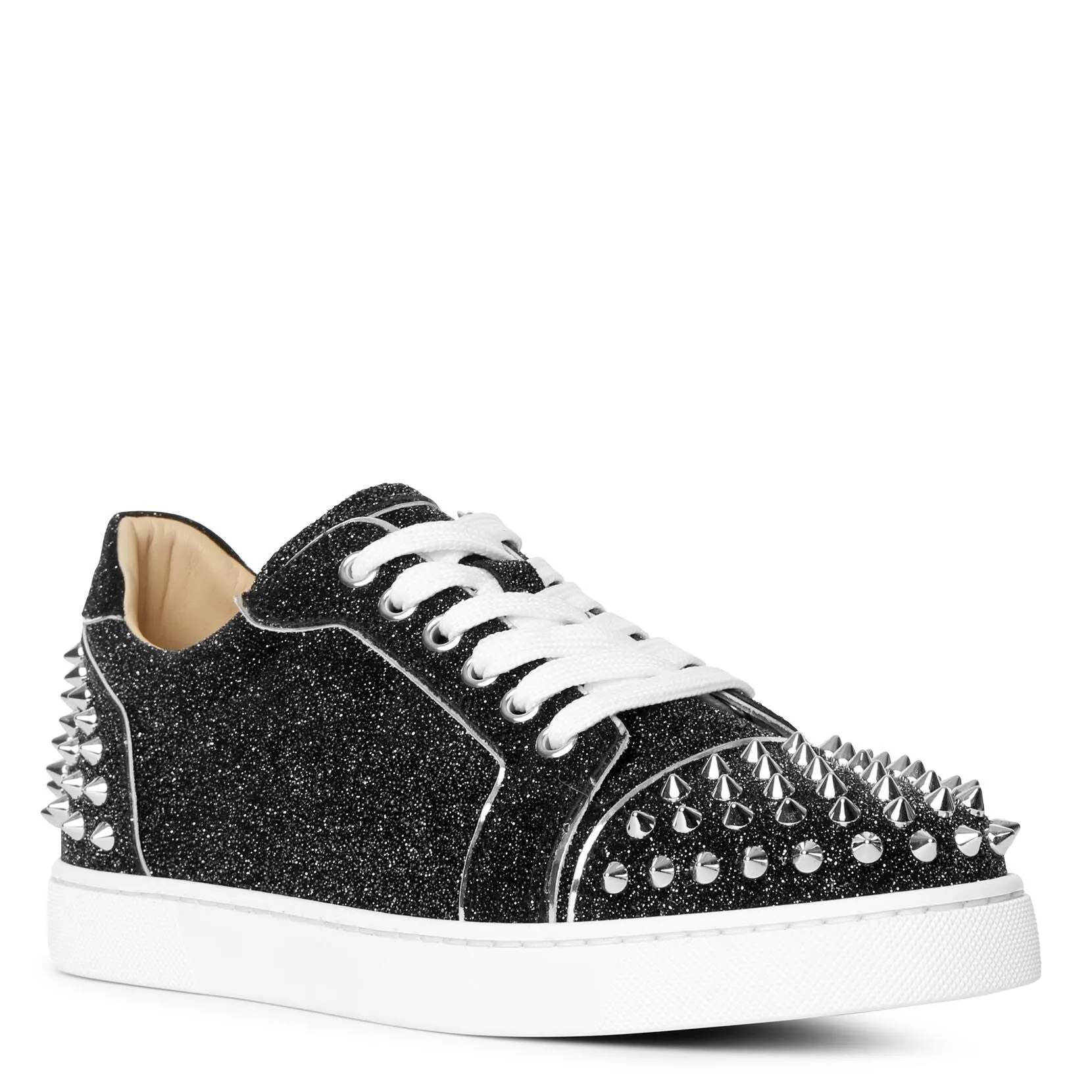 Christian Louboutin Vieira 2 black glitter leather sneakers