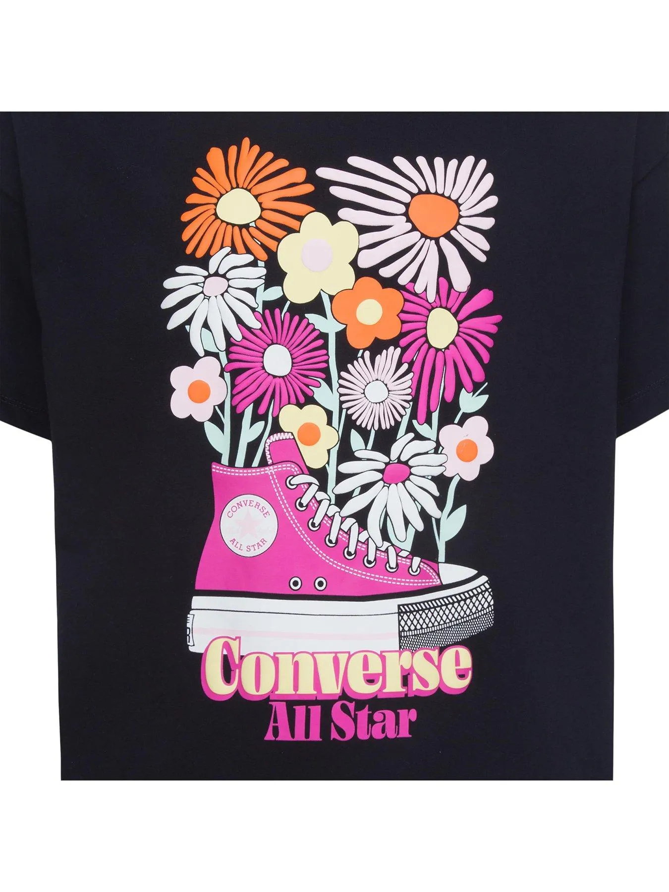 Converse Junior Girls Boyfriend Graphic T-shirt - Black