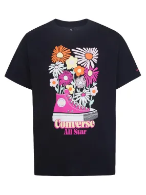 Converse Junior Girls Boyfriend Graphic T-shirt - Black