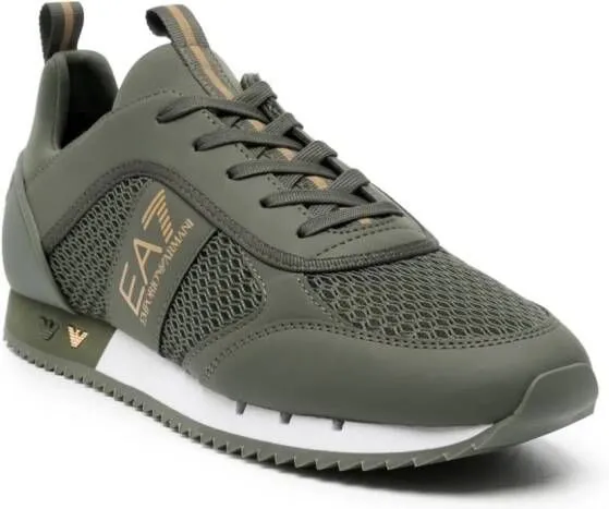 Ea7 Emporio Armani EA7 lace-up mesh sneakers Green