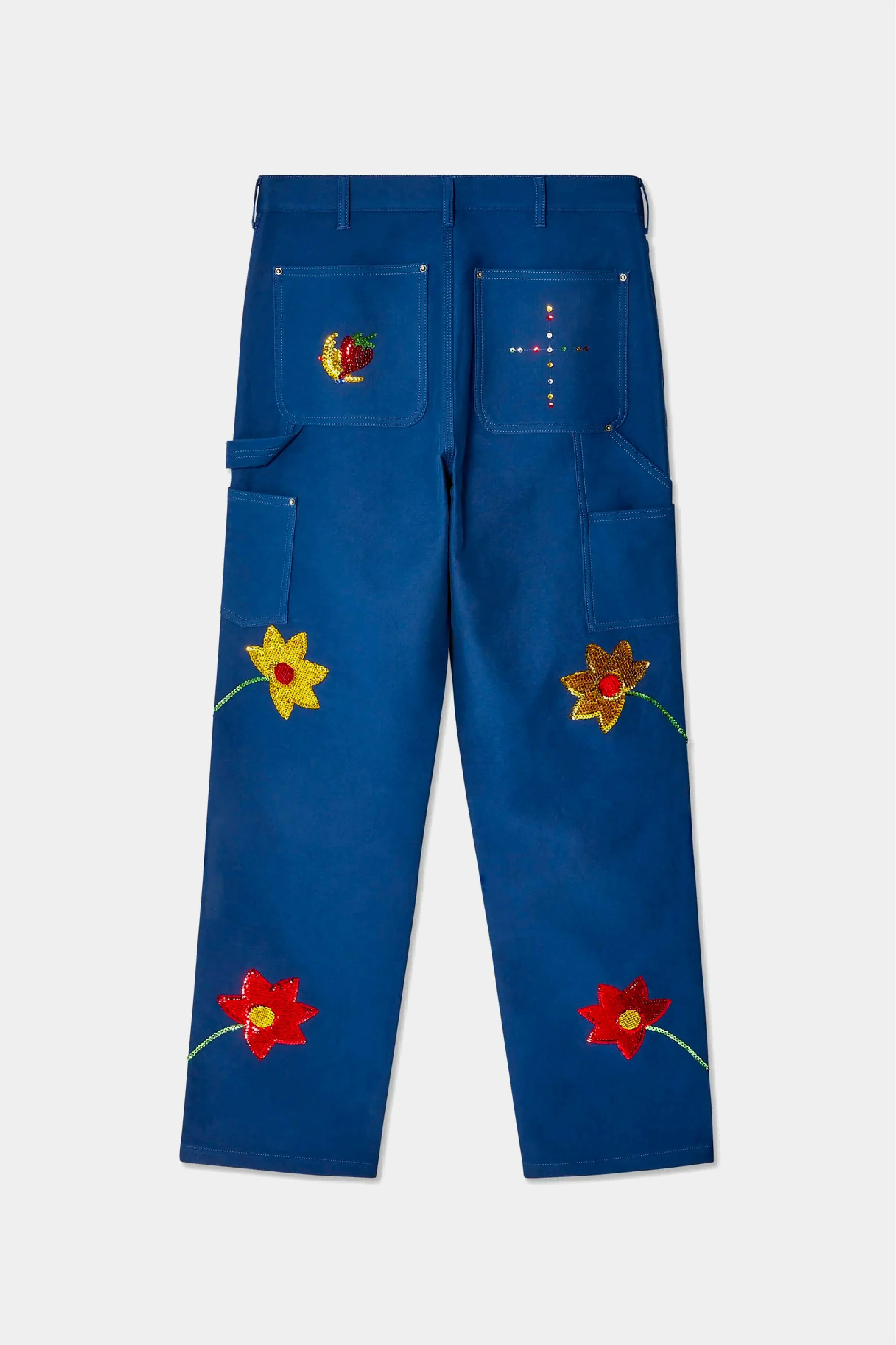 Embroidered Workwear Double Knee Denim