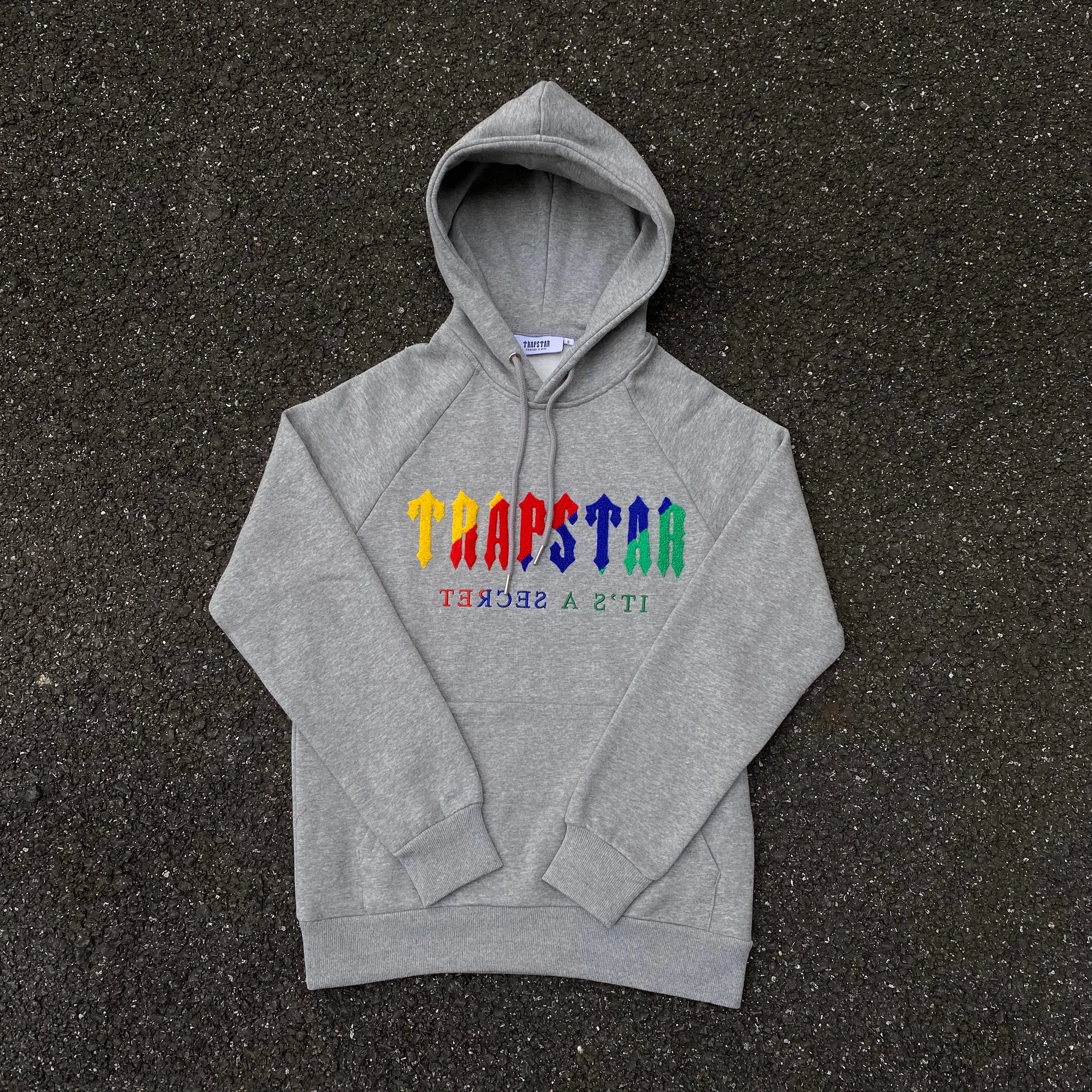 Full Tracksuit Grey & Rainbow Embroidered Logo