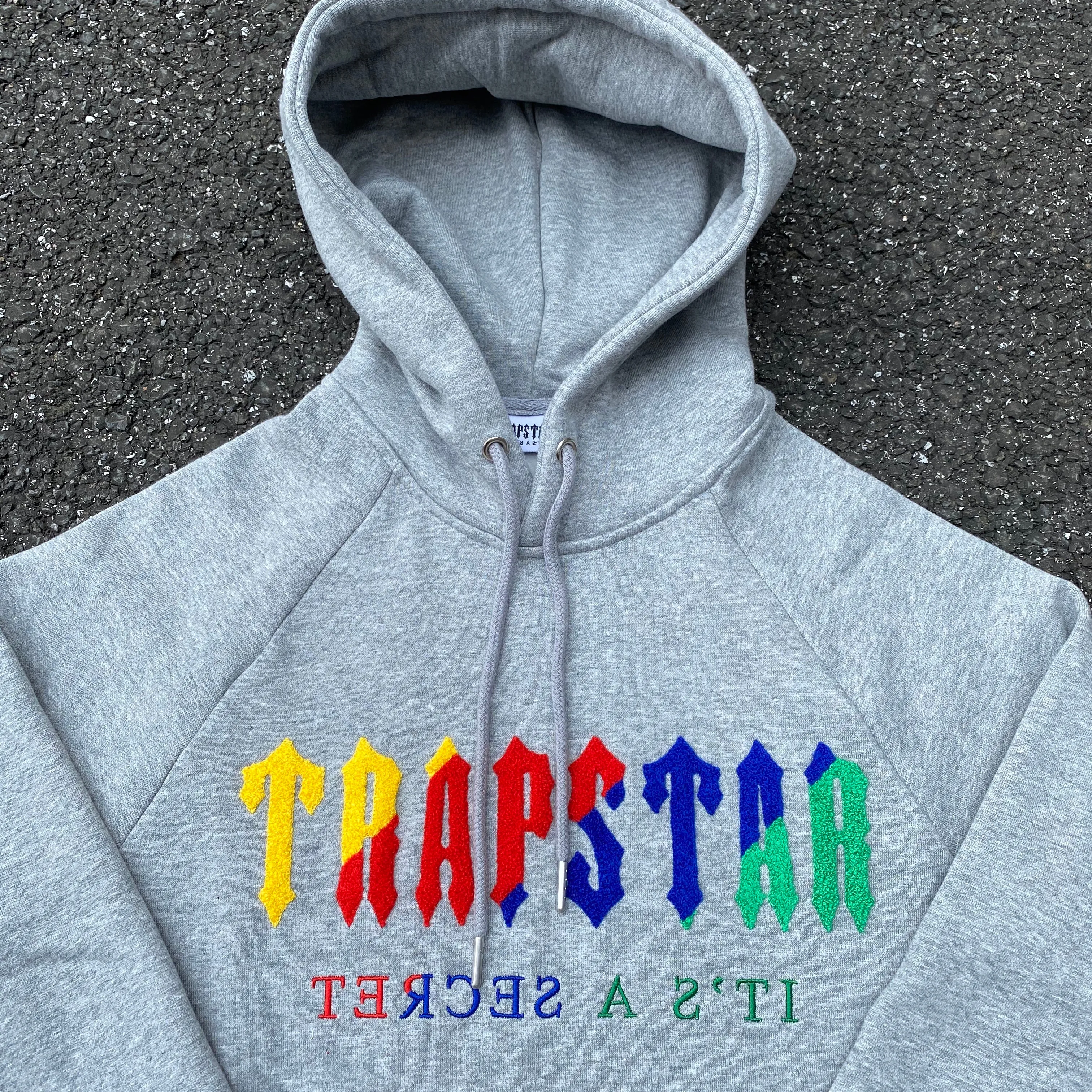 Full Tracksuit Grey & Rainbow Embroidered Logo