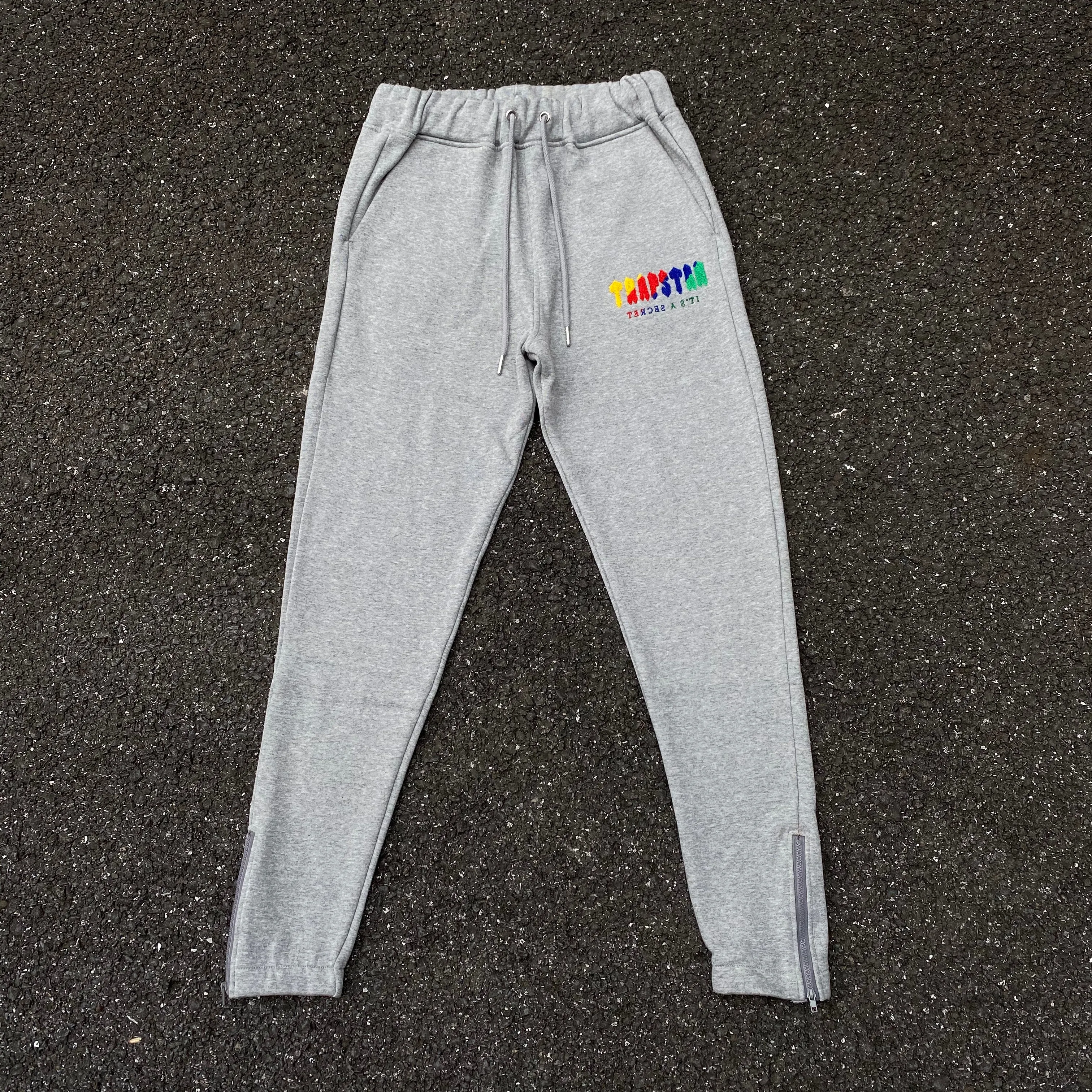 Full Tracksuit Grey & Rainbow Embroidered Logo