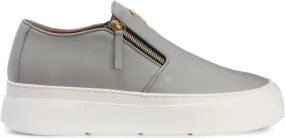 Giuseppe Zanotti Mike zip-fastening leather sneakers Grey