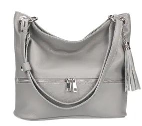 Gray cowhide leather bag joss