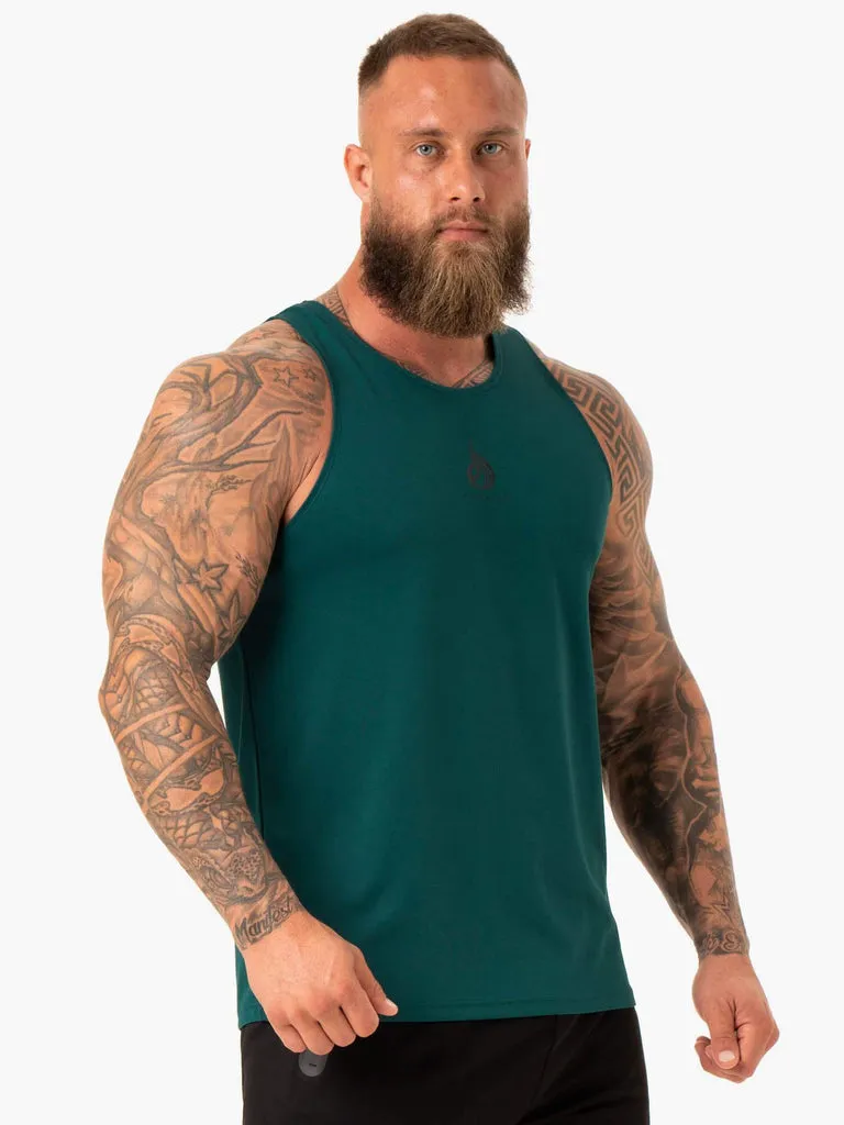 Heighten Mesh Regular Tank - Emerald