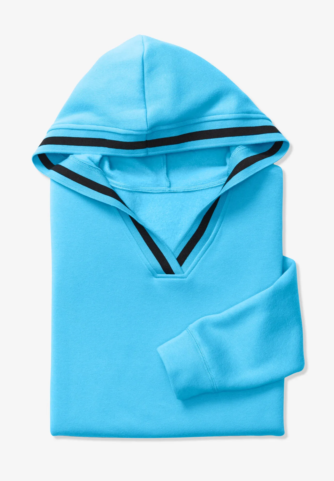 Hooded Fleece V-Neck Tunic