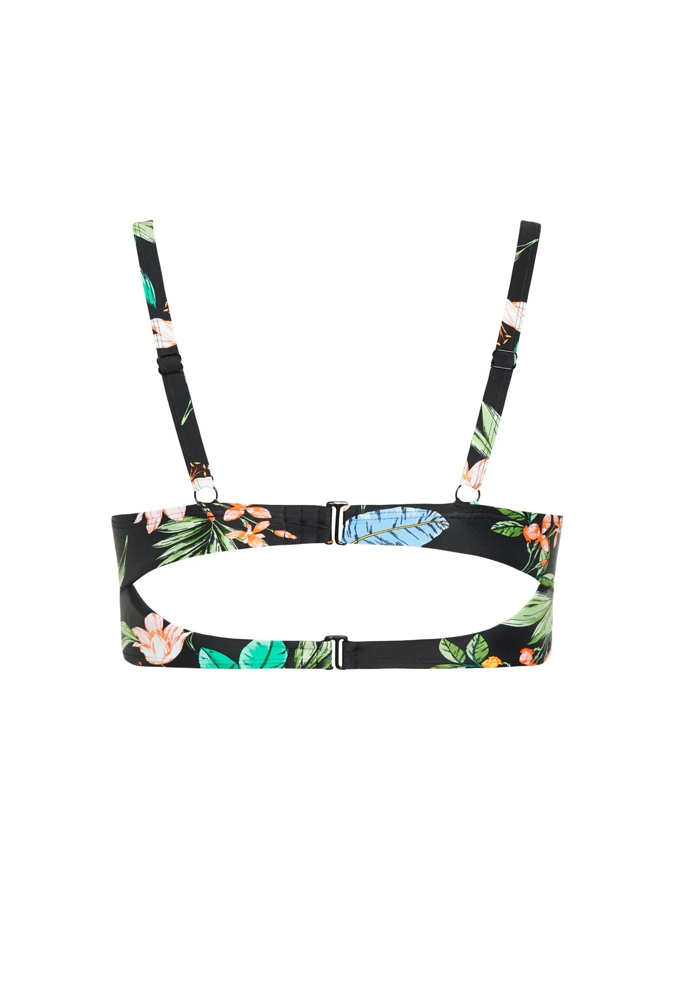 Izzy Print Bikini Top - tropical foliage