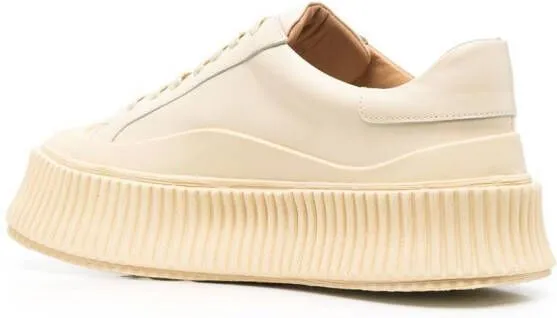 Jil Sander panelled low-top leather sneakers Neutrals