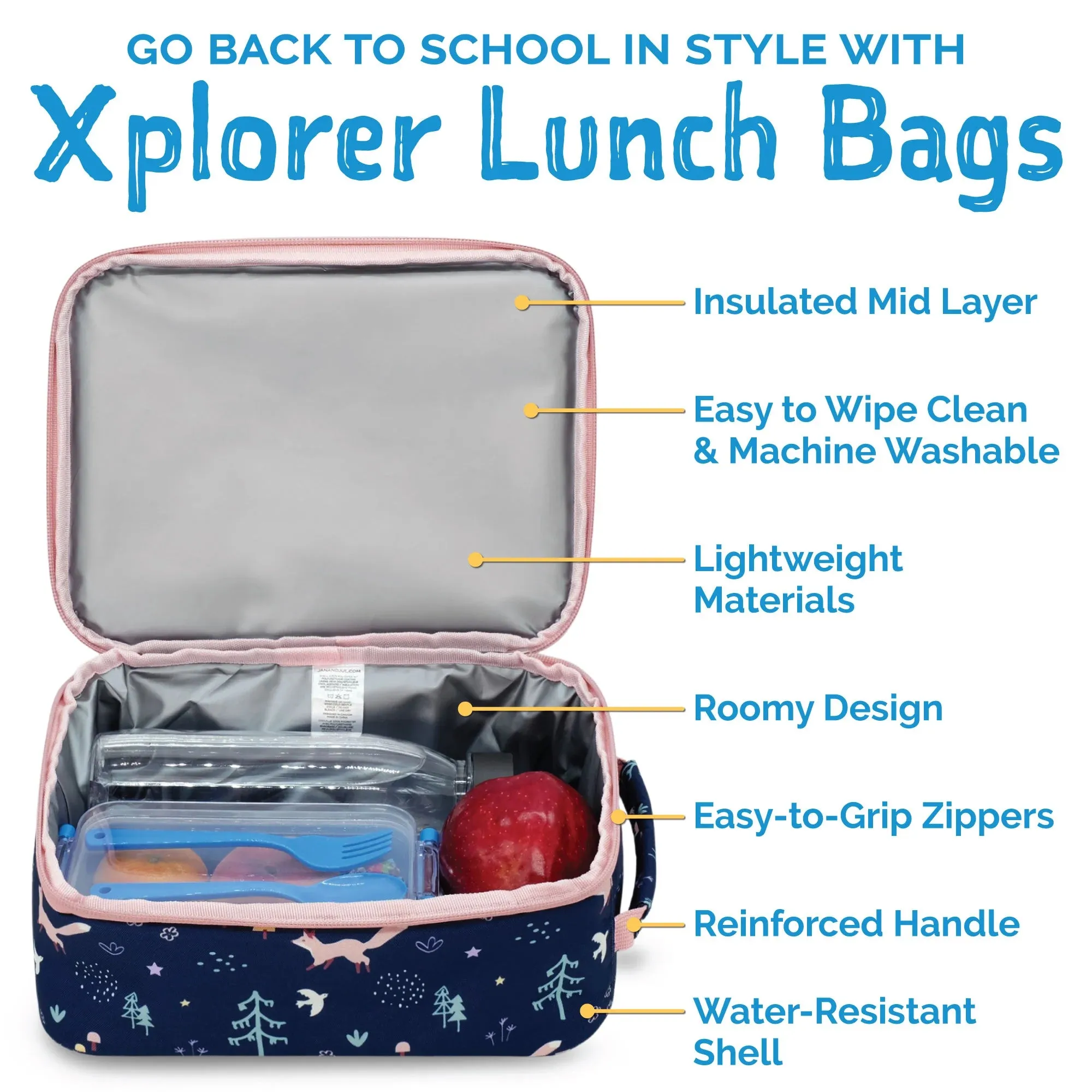 Kids Lunch Bag | Navy Forest