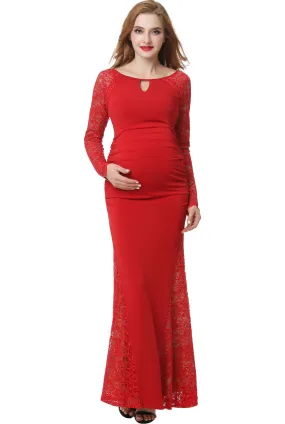 Kimi + Kai Maternity Bella Mermaid Maxi Dress