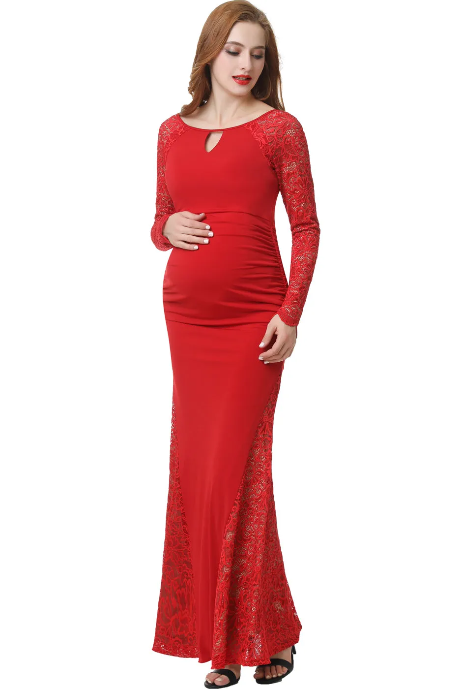 Kimi + Kai Maternity Bella Mermaid Maxi Dress