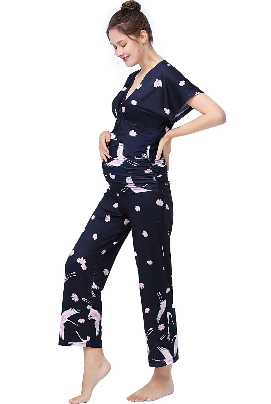 Kimi + Kai Maternity Birdie Nursing PJ Set