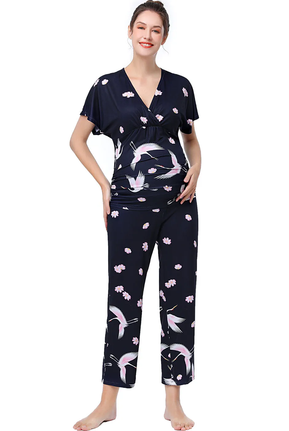 Kimi + Kai Maternity Birdie Nursing PJ Set