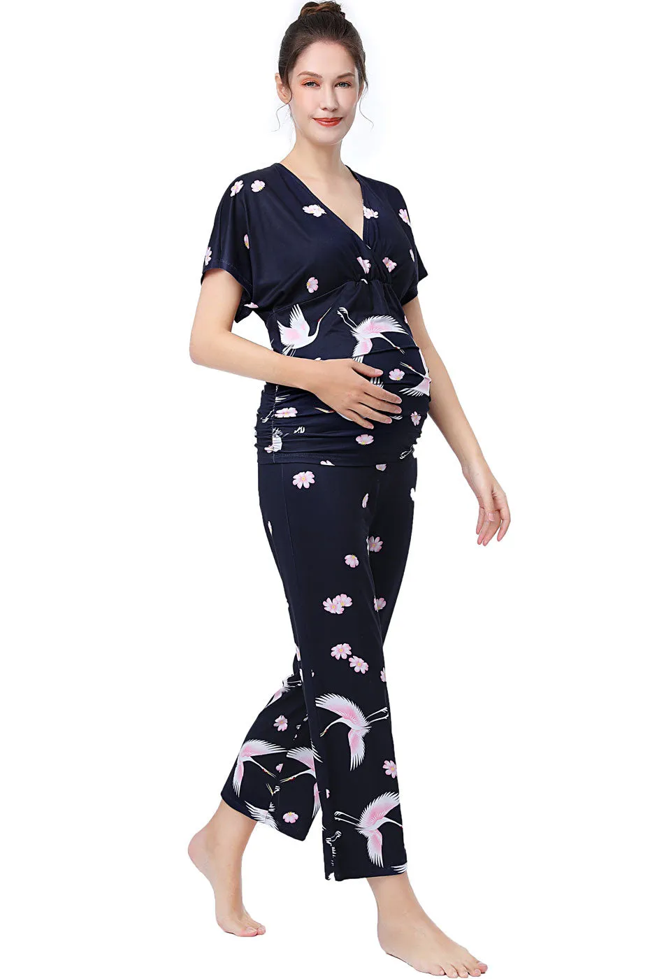 Kimi + Kai Maternity Birdie Nursing PJ Set