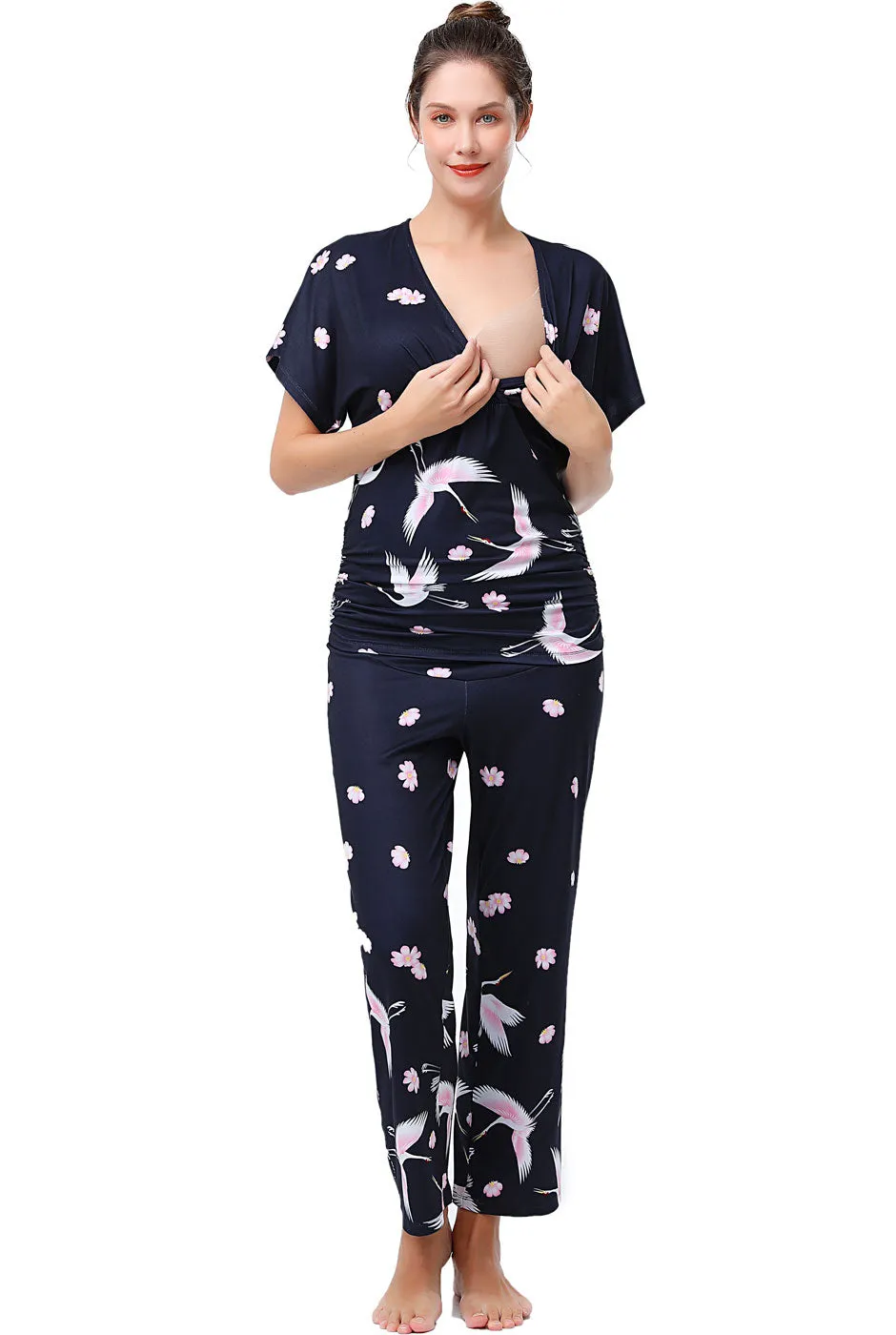 Kimi + Kai Maternity Birdie Nursing PJ Set