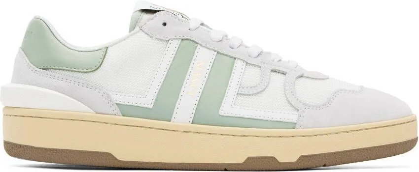 Lanvin White & Green Clay Sneakers