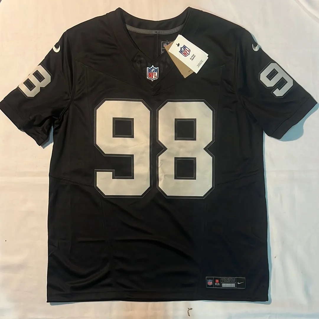 Las Vegas Raiders NFL Nike #88 Maxx Crosby Vapor F.U.S.E. Limited Edition On Field Mens Jersey