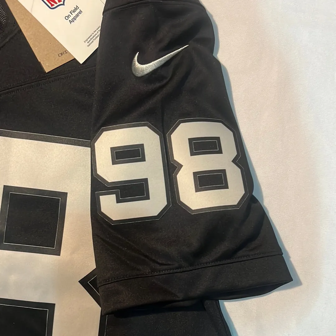 Las Vegas Raiders NFL Nike #88 Maxx Crosby Vapor F.U.S.E. Limited Edition On Field Mens Jersey