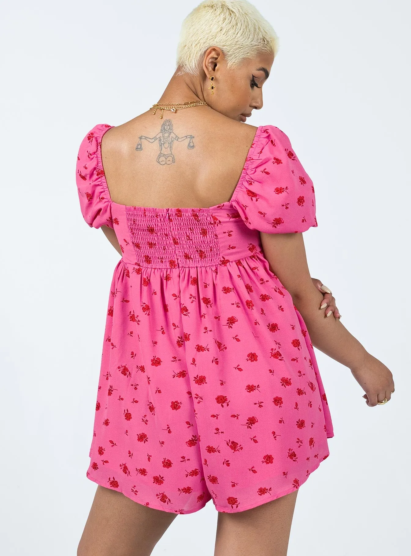 Lorna Romper Pink