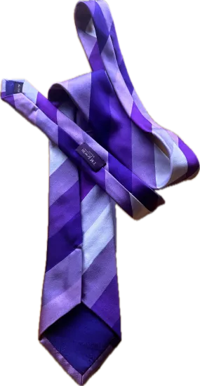 MAD MEN: Don Draper’s Vintage Purple Stripe Necktie and Business Card