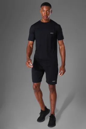 Man Active Gym T Shirt And Short Tracksuit | boohooMAN UK