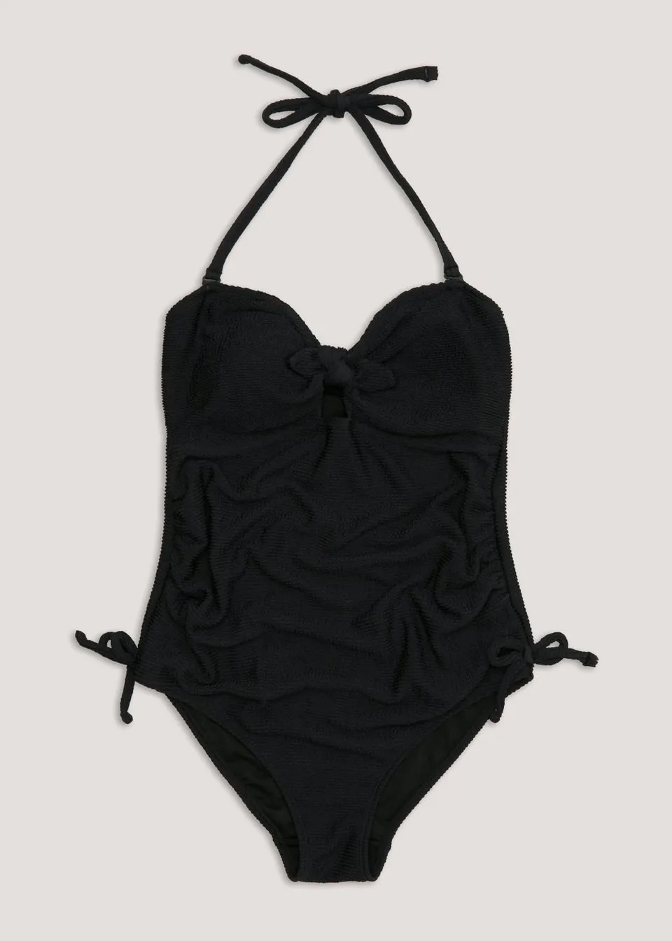 Maternity Black Crinkle Swimsuit