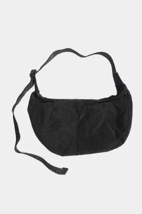 Medium Nylon Crescent Bag - Black