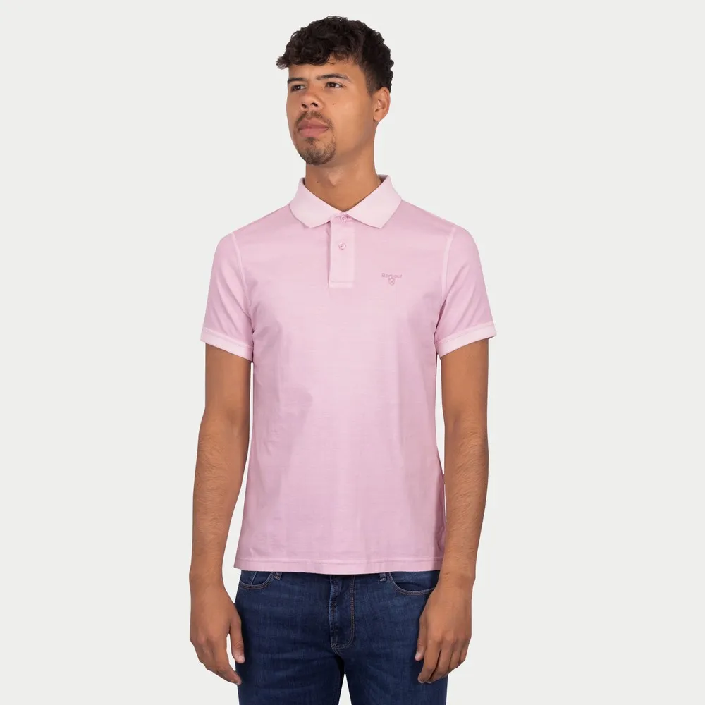 Mens Purple Terra Dyed Polo Shirt