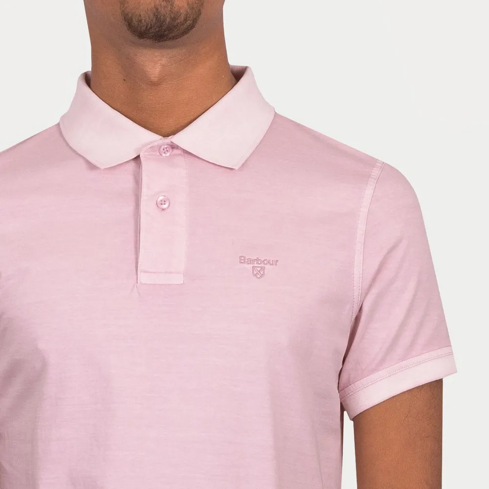 Mens Purple Terra Dyed Polo Shirt